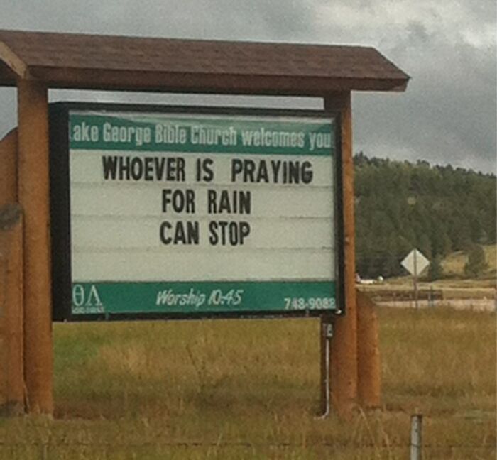 Sign At A Church In Colorado