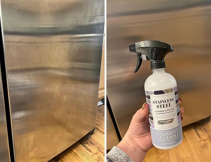 The Jackson Pollock-Esque Masterpiece Of Fingerprints Currently Decorating Your Refrigerator Can Be Completely Wiped From History With A Good Stainless Steel Cleaner 
