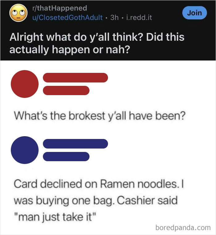 Reddit post in an online group calling out people who question every story and never believe anything.