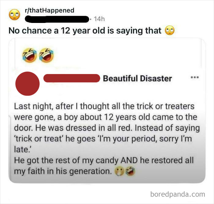 Screenshot of an online group callout criticizing people who question every story and never believe anything shared.