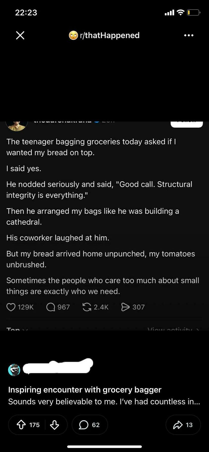 Screenshot of an online group post discussing how some people question every story and never believe anything.