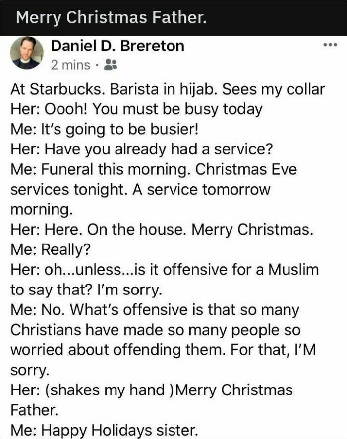 Screenshot of an online group call out people who question every story and never believe anything post about a Starbucks encounter.