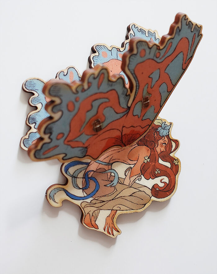 I Turn My Illustrations Into Small Wooden Fairies, And Each One Has Its Own Magical Personality