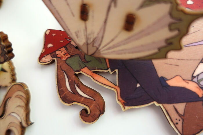 I Turn My Illustrations Into Small Wooden Fairies, And Each One Has Its Own Magical Personality