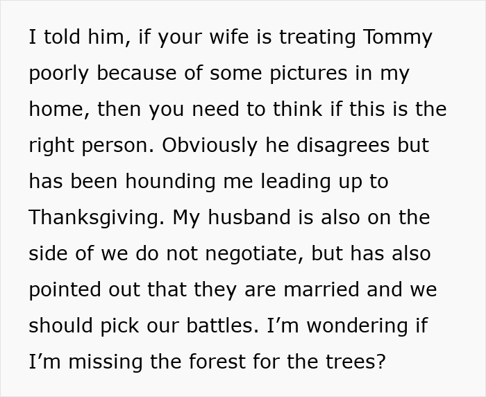 Jealous wife confronts hubby&rsquo;s mom over pictures of his ex in her house demanding their removal.