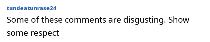 Comment highlighting disgust and urging respect amidst discussion of crypto scammer and his wife found butchered in Dubai.