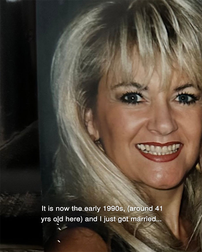 Woman shares aging progress with close-up portrait showing facelift results at 70 years old smiling happily.