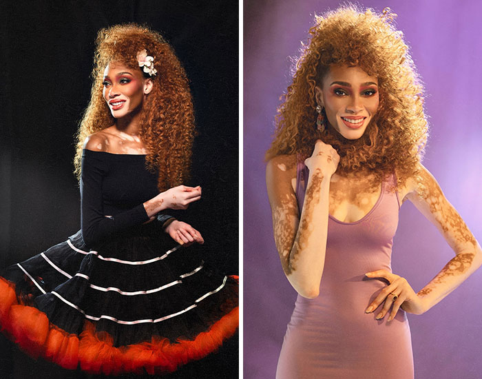 Woman with curly hair in creative Halloween costumes, showcasing unique style and confidence for celebrity Halloween costumes.