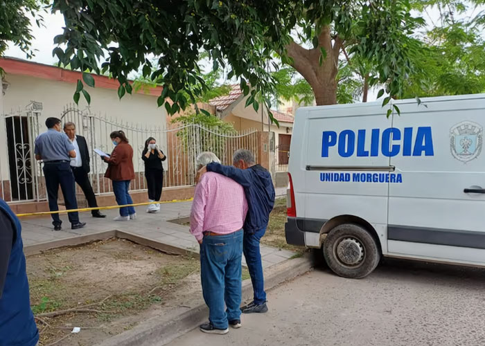 Police investigation at a residential scene where a mother is accused of giving her daughter anti-anxiety medication.