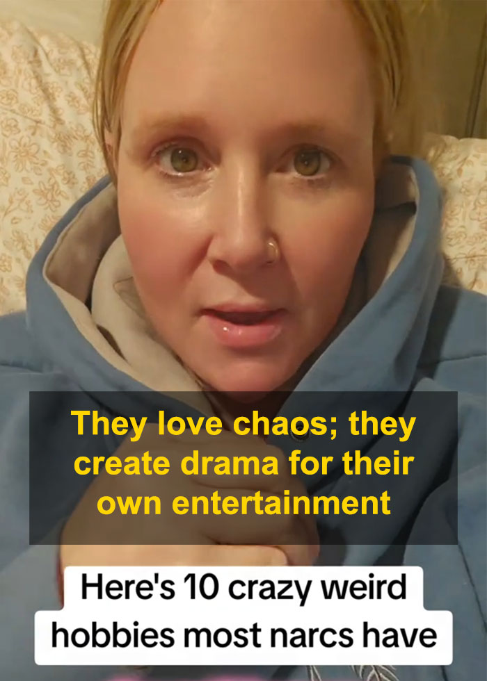 Close-up of a woman explaining red flags and behaviors that could mean someone is a narcissist in a casual setting. Close-up of a woman explaining red flags and behaviors that could mean someone is a narcissist in a casual setting.