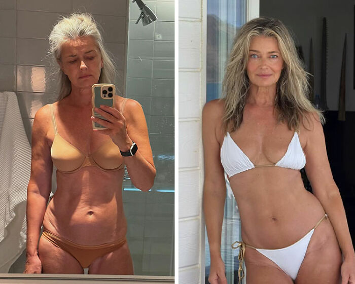 Paulina Porizkova at 60 in unfiltered underwear photos embracing her natural body and perfect imperfections. Paulina Porizkova at 60 in unfiltered underwear photos embracing her natural body and perfect imperfections.