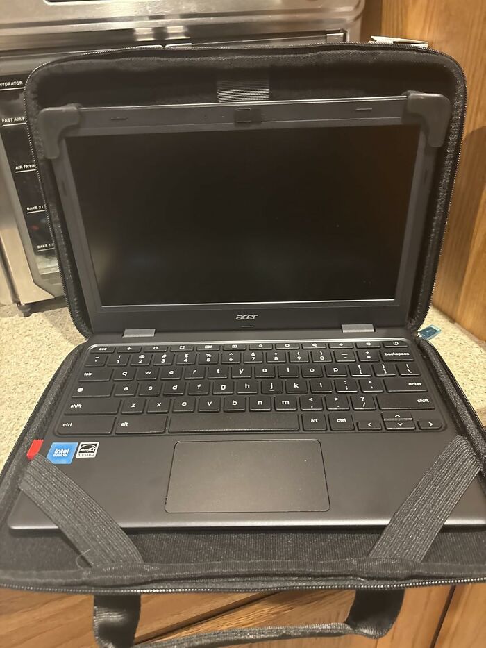 Acer laptop in a protective case, showcasing one of the main character splurges of Black Friday week deals.