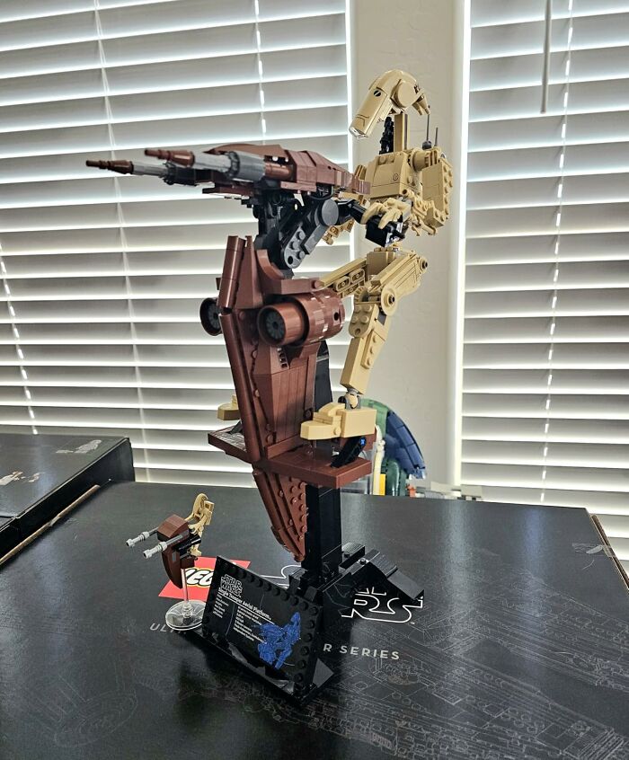 LEGO Star Wars character splurge model displayed on a table during Black Friday week sales event.