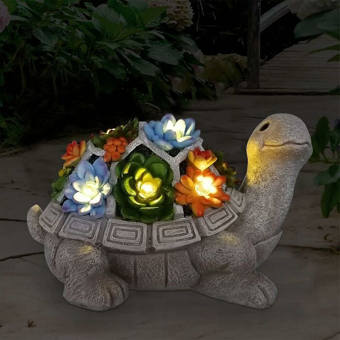  Your Garden Will Now Have Its Own Wise, Glowing Elder To Light The Path When You Bing This Solar Light Garden Tortoise To The Yard