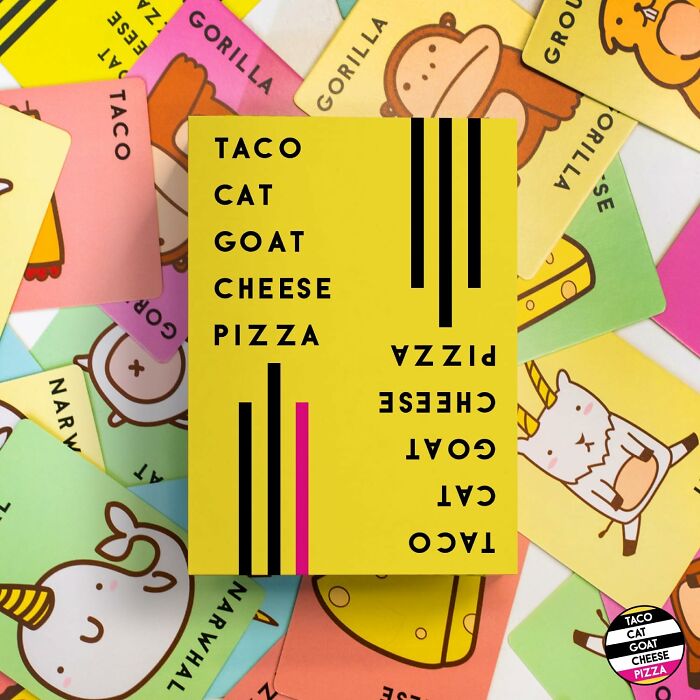 Your Next Game Night Is About To Get Gloriously Unhinged Thanks To Taco Cat Goat Cheese Pizza 
