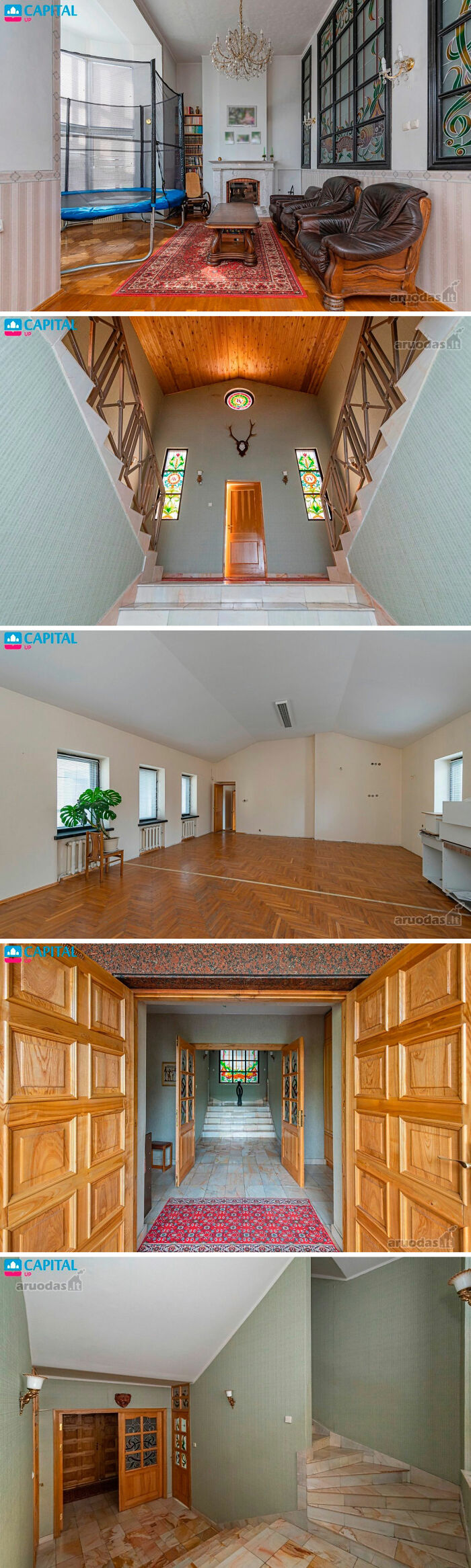 Interiores de listings inmobiliarios entretenidos con detalles únicos y decoraciones variadas en diferentes espacios.