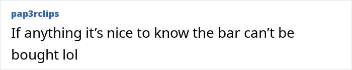 Text post saying it’s nice to know the bar can’t be bought, referencing pathological liars and psychics related to Kim Kardashian. Text post saying it’s nice to know the bar can’t be bought, referencing pathological liars and psychics related to Kim Kardashian.