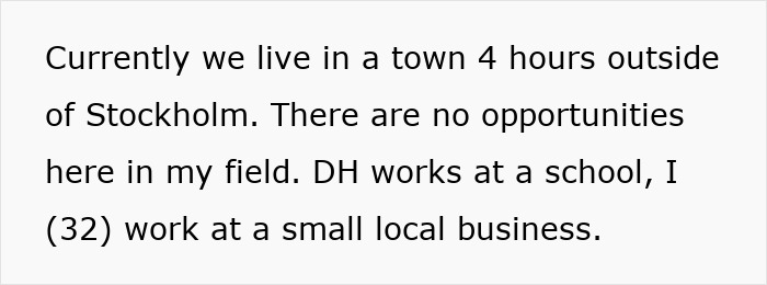 Text excerpt from a story about a couple planning to move to the city for DIL's job amid MIL accusing her of stealing her son.