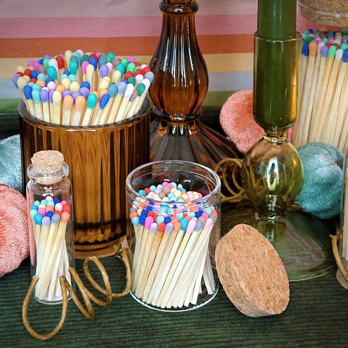 The Simple Act Of Lighting A Candle Is About To Get A Major, Technicolor Glow-Up With These Rainbow Matches 