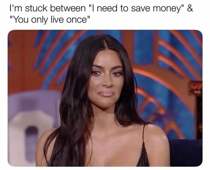 Woman with long dark hair and makeup making a hesitant expression, representing memes about makeup, fashion, and diva life.