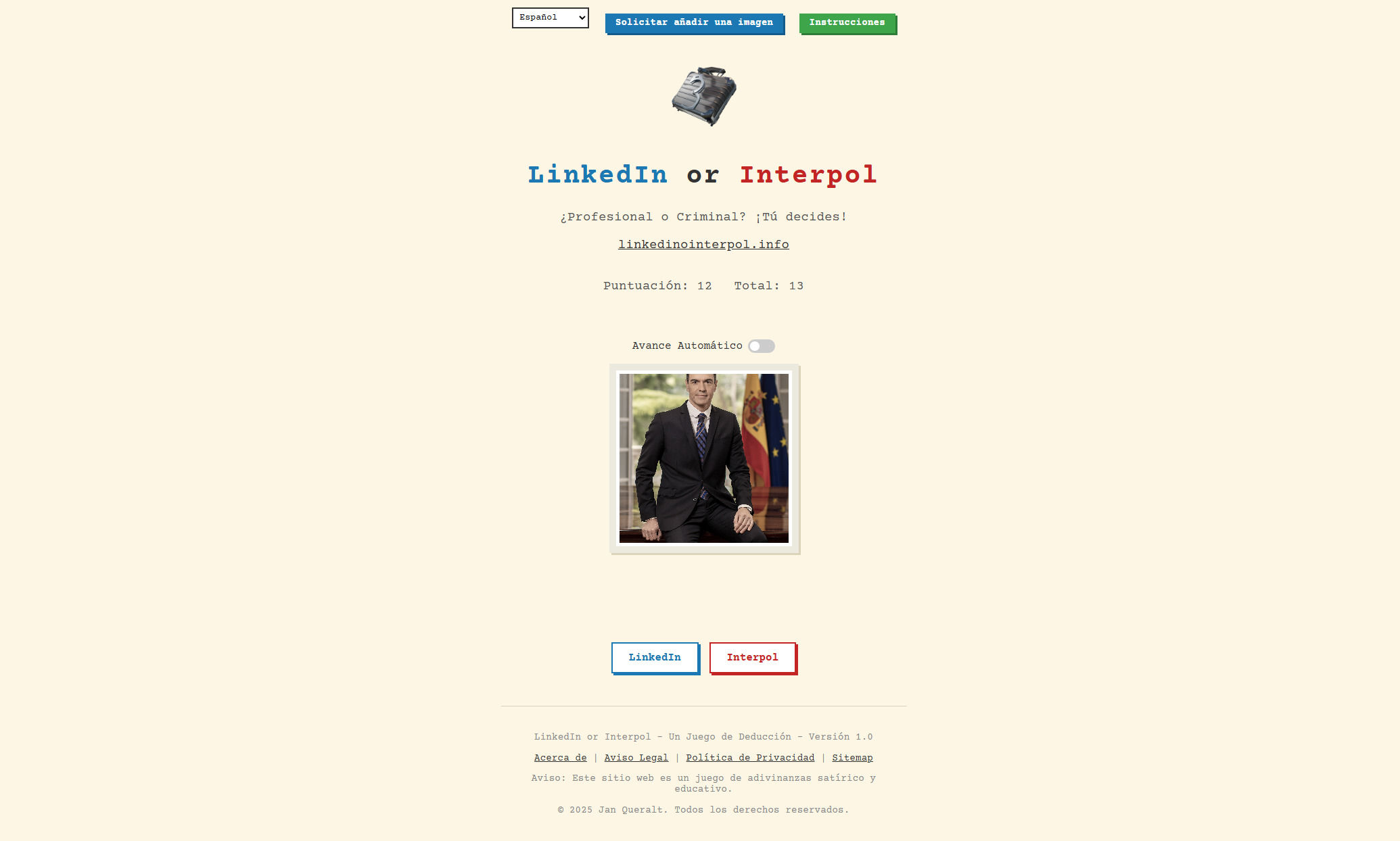 I’ve Been Looking At So Many Weird Linkedin Profiles That I Decided To Make My Own Version Of Linkedin Or Interpol. Basically, You Have To Guess Whether The Photo Is From A Linkedin Profile Or A Fugitive.