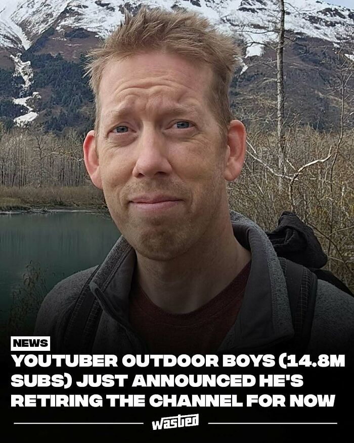 Man outdoors with mountains and lake behind him, related to 18.2M people following page for fun facts and new things.