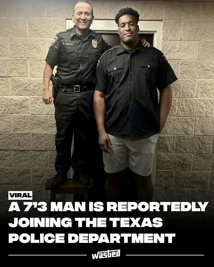 Two police officers standing side by side highlighting fun facts for 18.2M people who follow this page.