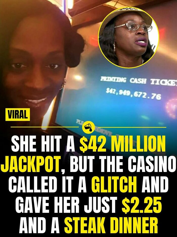 Woman celebrating $42 million jackpot glitch at a casino, highlighting surprising facts that might make you see the world differently.