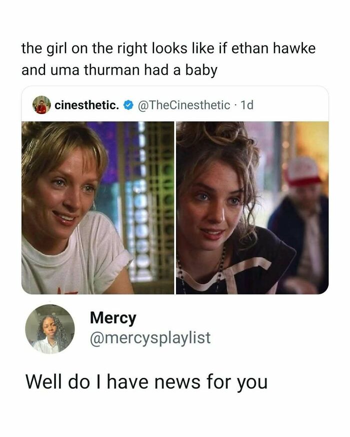 Meme comparing movie characters with funny and interesting movie memes that highlight celebrity lookalikes.