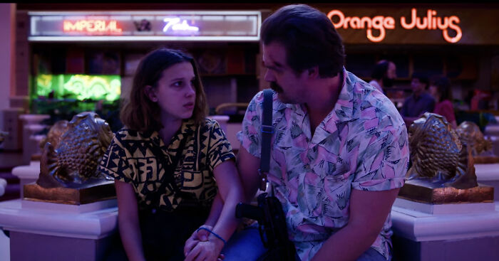 Millie Bobby Brown and David Harbour in a tense scene highlighting their complex relationship amid harassment allegations. Millie Bobby Brown and David Harbour in a tense scene highlighting their complex relationship amid harassment allegations.