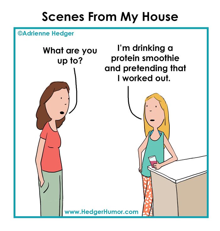 Cartoon showing relatable comics about the joys and struggles of raising kids with humor and daily life moments.