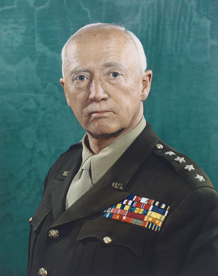 Portrait of a high-ranking military officer in uniform with medals, representing historical events that sound made-up.