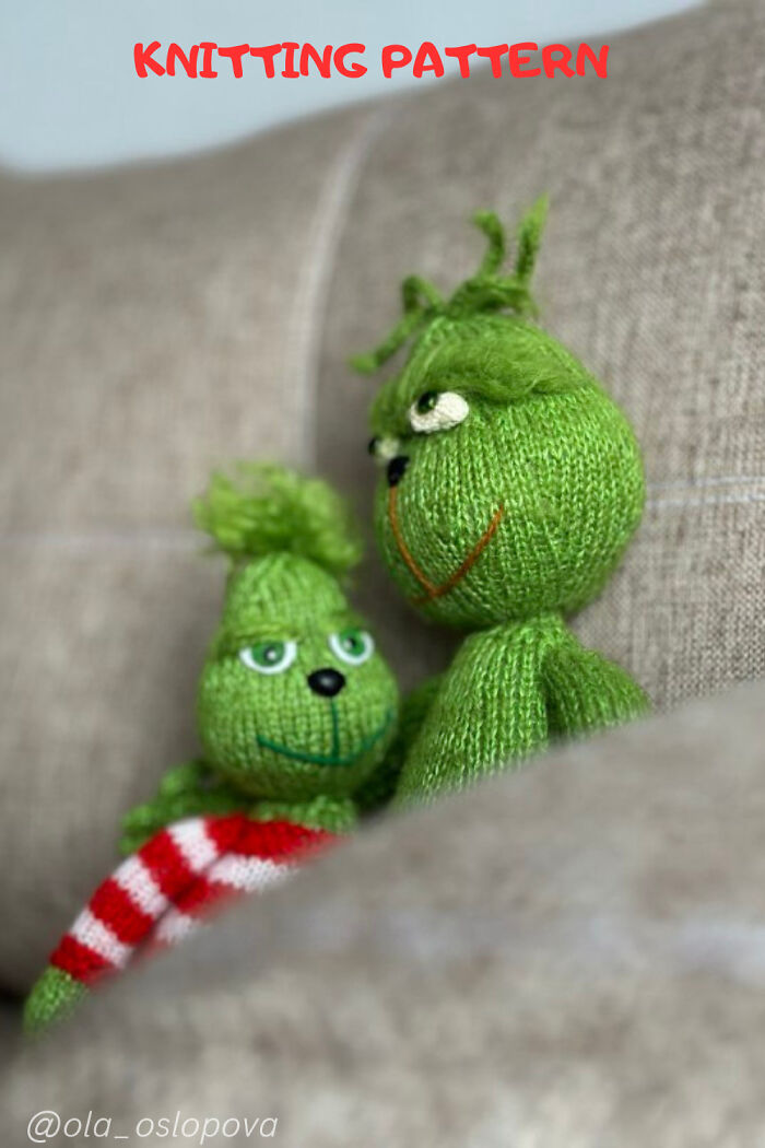 #15 Grinch Knitting Pattern By Ola Oslopova - Olaknittedbears
