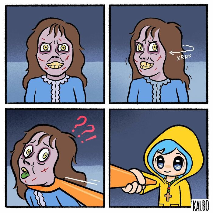 Comic panels by Tarantadong Kalbo featuring humor and life moments with a quirky character and playful twist.