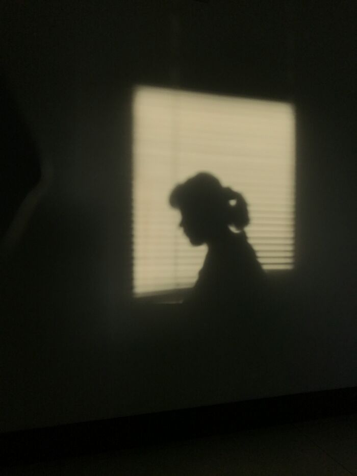 Silhouette of a person in front of a window, evoking emotions related to forgiveness and family loss. Silhouette of a person in front of a window, evoking emotions related to forgiveness and family loss.