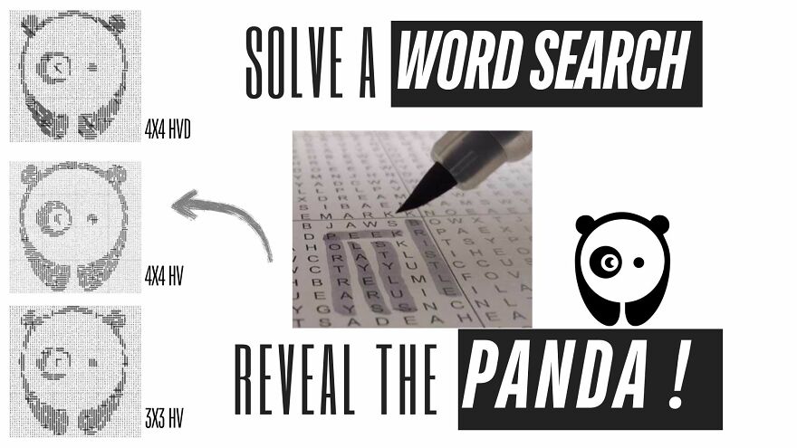 A Bored Panda Hidden Inside A Word Search Puzzle