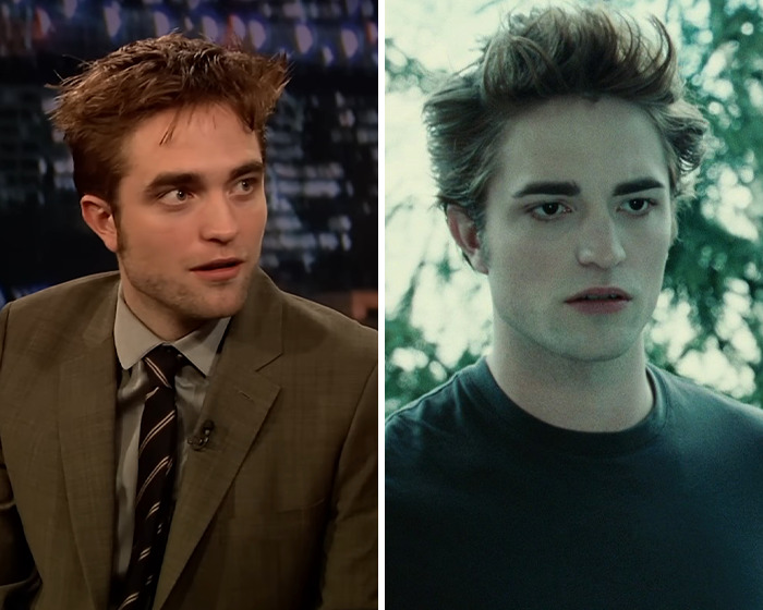 Actor Robert Pattinson in an interview and movie scene, part of celebrities making stunning confessions about their movies years later.