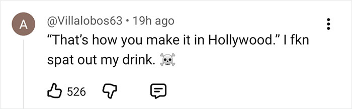 Social media comment reacting to Glen Powell's viral blunder hinting at Hollywood's darker side during an interview.