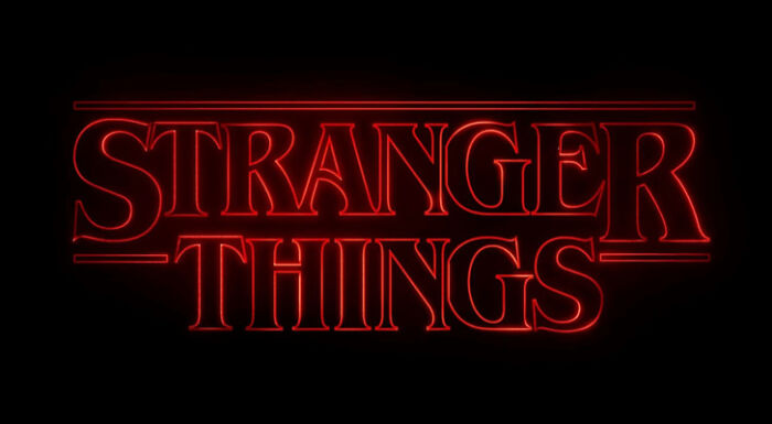 Stranger Things logo glowing red on black background representing Vecna’s real identity from the series.