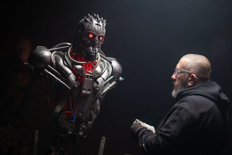 This Polish Artist Turns Scrap Metal Into Epic Sci-Fi Sculptures