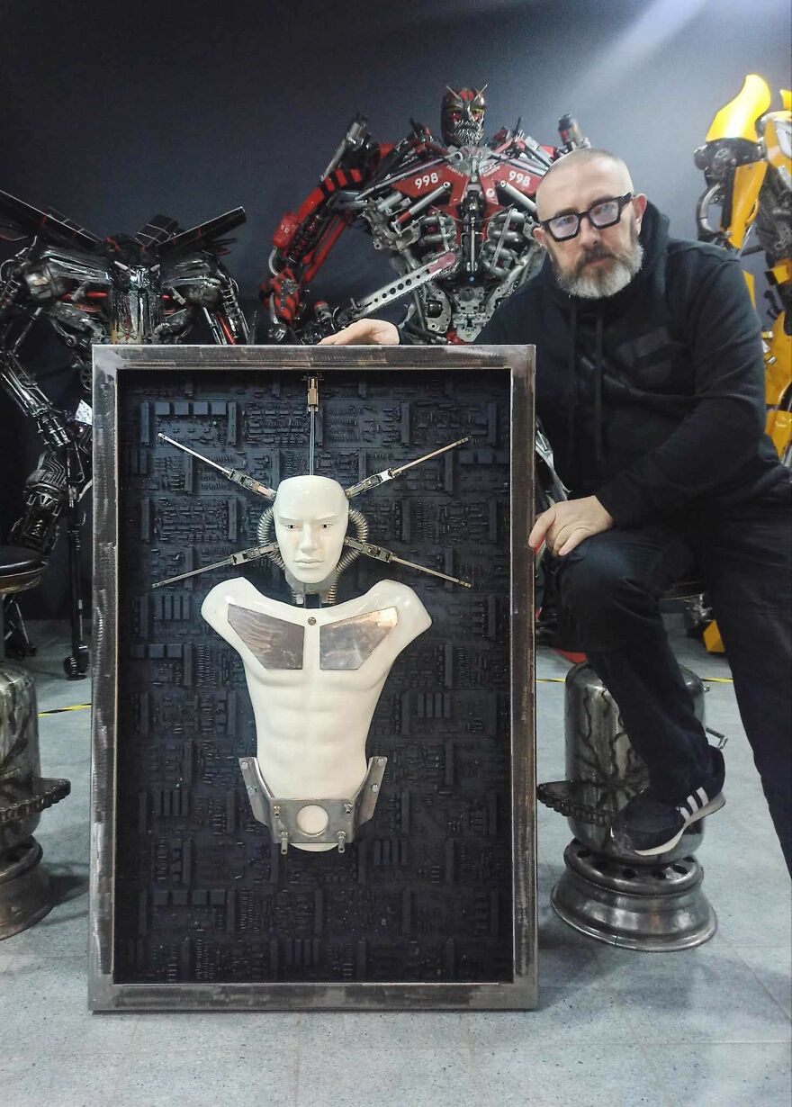This Polish Artist Turns Scrap Metal Into Epic Sci-Fi Sculptures