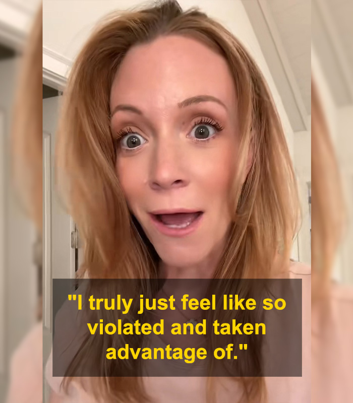 Woman expressing frustration about tree law after neighbor bulldozed all her trees, sparking a viral debate.