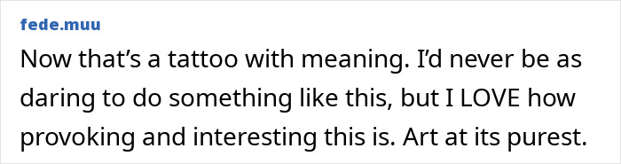 Comment on a social media post praising a feminist tattoo rule, sparking debate and dividing the internet.