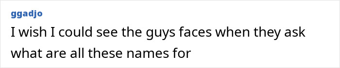 Text message in black serif font on white background discussing men's reactions to names related to feminist tattoo rule.