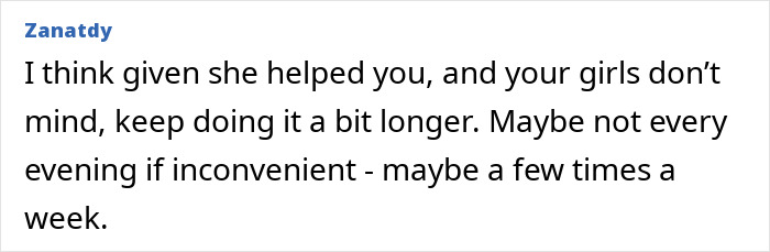 Comment on a forum discussing a pregnant sister-in-law paying nieces to help, and the mom stopping visits after payments cease. Comment on a forum discussing a pregnant sister-in-law paying nieces to help, and the mom stopping visits after payments cease.