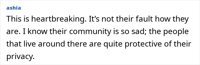 Comment expressing sympathy about America&rsquo;s most inbred family and their protective community after viral fame.