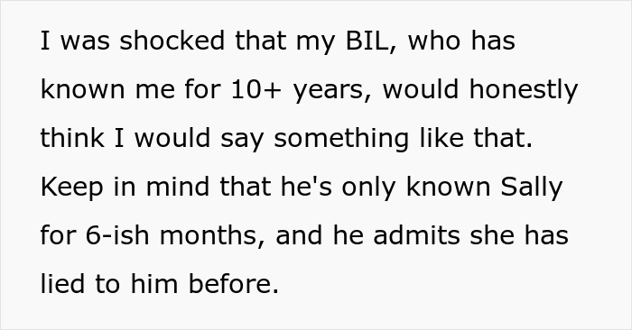 Text excerpt showing a woman shocked about her brother-in-law&rsquo;s misunderstanding involving a polyamorous woman.