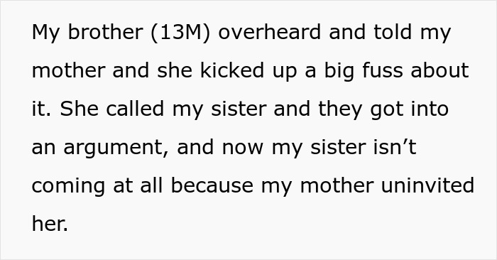 Text excerpt about sibling argument after mom hates celebrating kids birthdays during holidays, causing family conflict and relationship strain. Text excerpt about sibling argument after mom hates celebrating kids birthdays during holidays, causing family conflict and relationship strain.
