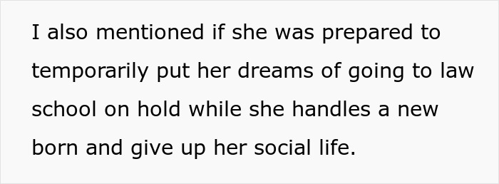 Text excerpt about discussing an irresponsible friend&rsquo;s pregnancy and its impact on her life and decisions.