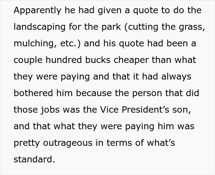 Man confronts stalkerish HOA president, uncovers secrets, and wins court case against him.